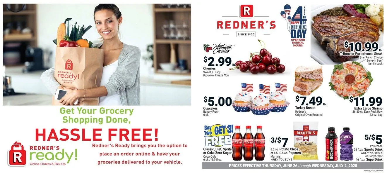 Weekly ad Redner's Market Sales from June 26 to July 2 2025 - Page 1