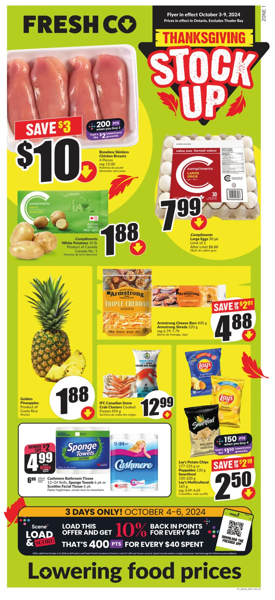 Freshco Clearance Sale from October 2 to October 9 2024 - flyer page 1