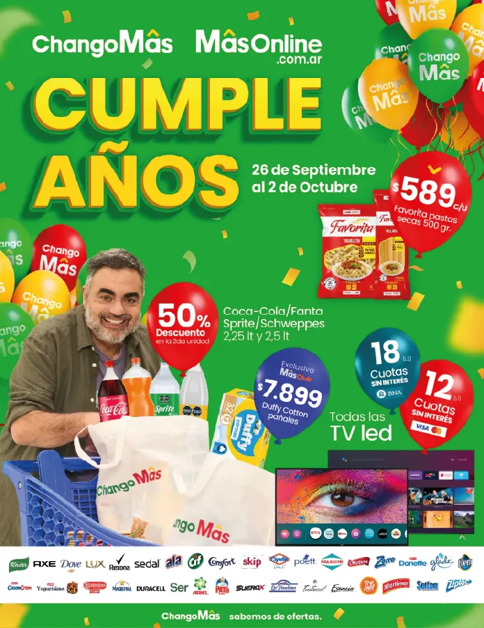 Ofertas de Changomas Cumpleaños 26 de septiembre al 2 de octubre 2024 - Página 1 del catálogo