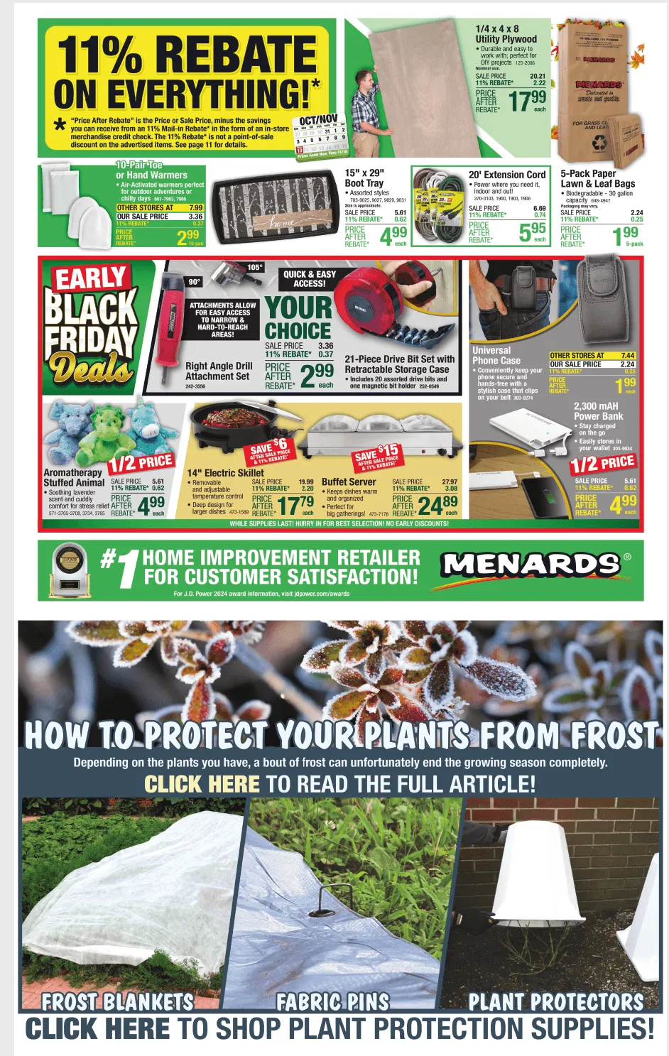 Weekly ad Menards Weekly Ad from October 30 to November 10 2024 - Page 1
