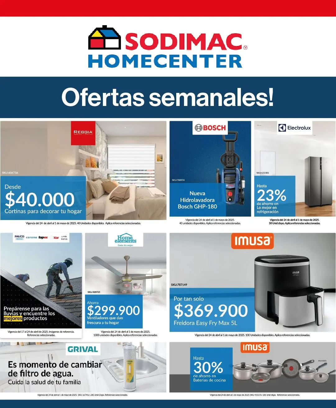 Catalogo de Homecenter Ofertas semanales! 25 de abril al 9 de mayo 2025 - Pag 1