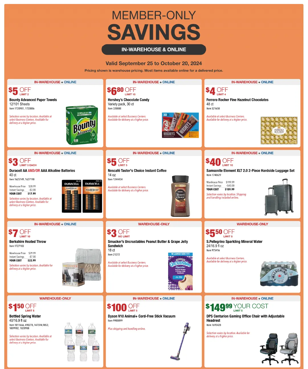 Weekly ad Big Discounts Members Only from September 30 to October 20 2024 - Page 1