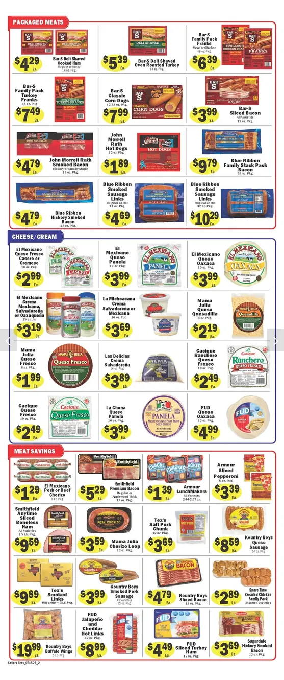 Weekly promotion Sellers Bros Sales spanning from July 15 to July 21 2026 - Page 2 for Catalogue 365