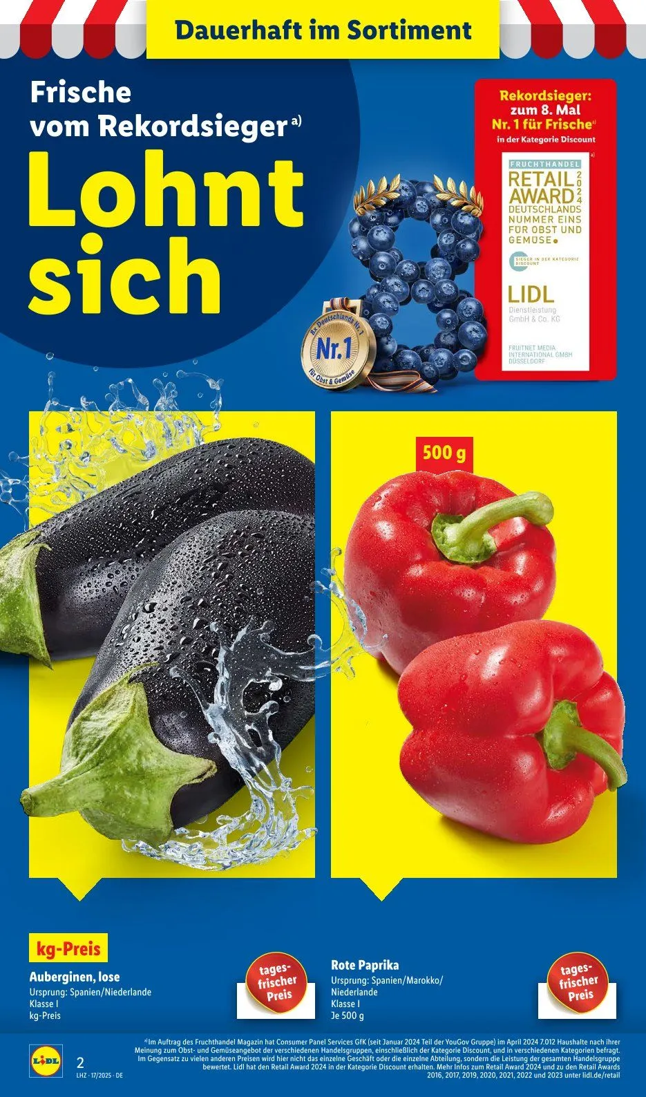 Lidl Angebote von 22. April bis 26. April 2025 - Prospekt seite 2
