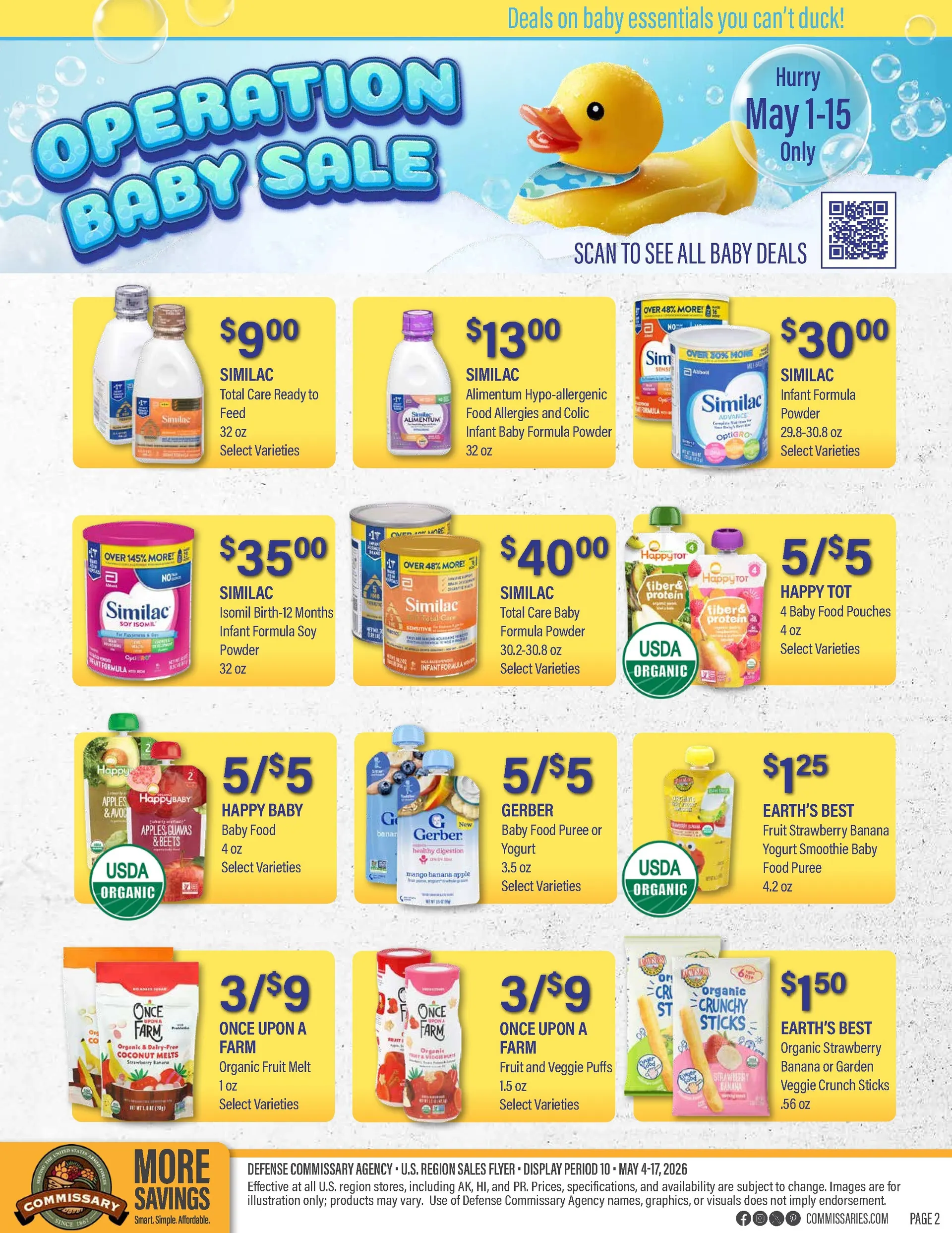 Weekly promotion Commissary Sales spanning from May 4 to May 17 2026 - Page 2 for Catalogue 365