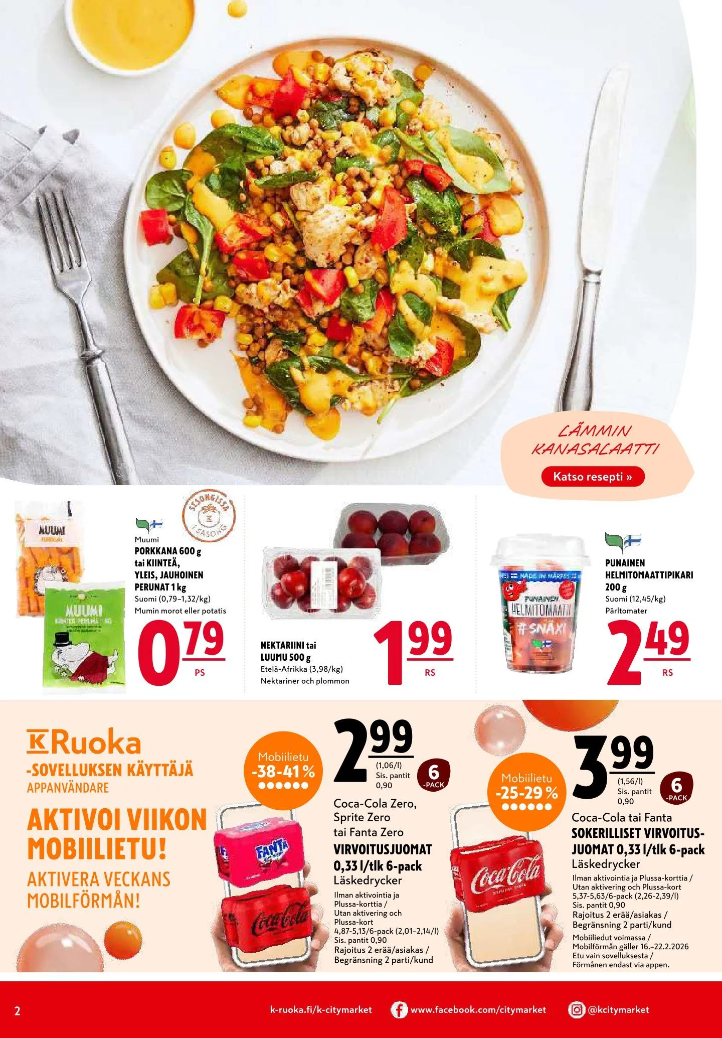 Kaupan K-Citymarket uusimmat tarjoukset voimassa alkaen 19. helmikuuta - 22. helmikuuta 2026 - Tarjouslehti sivu 2