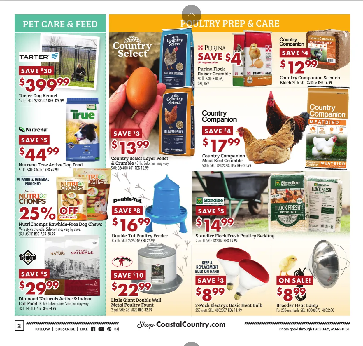 Weekly promotion Coastal Farm & Ranch Sales spanning from March 25 to March 31 2026 - Page 2 for Catalogue 365
