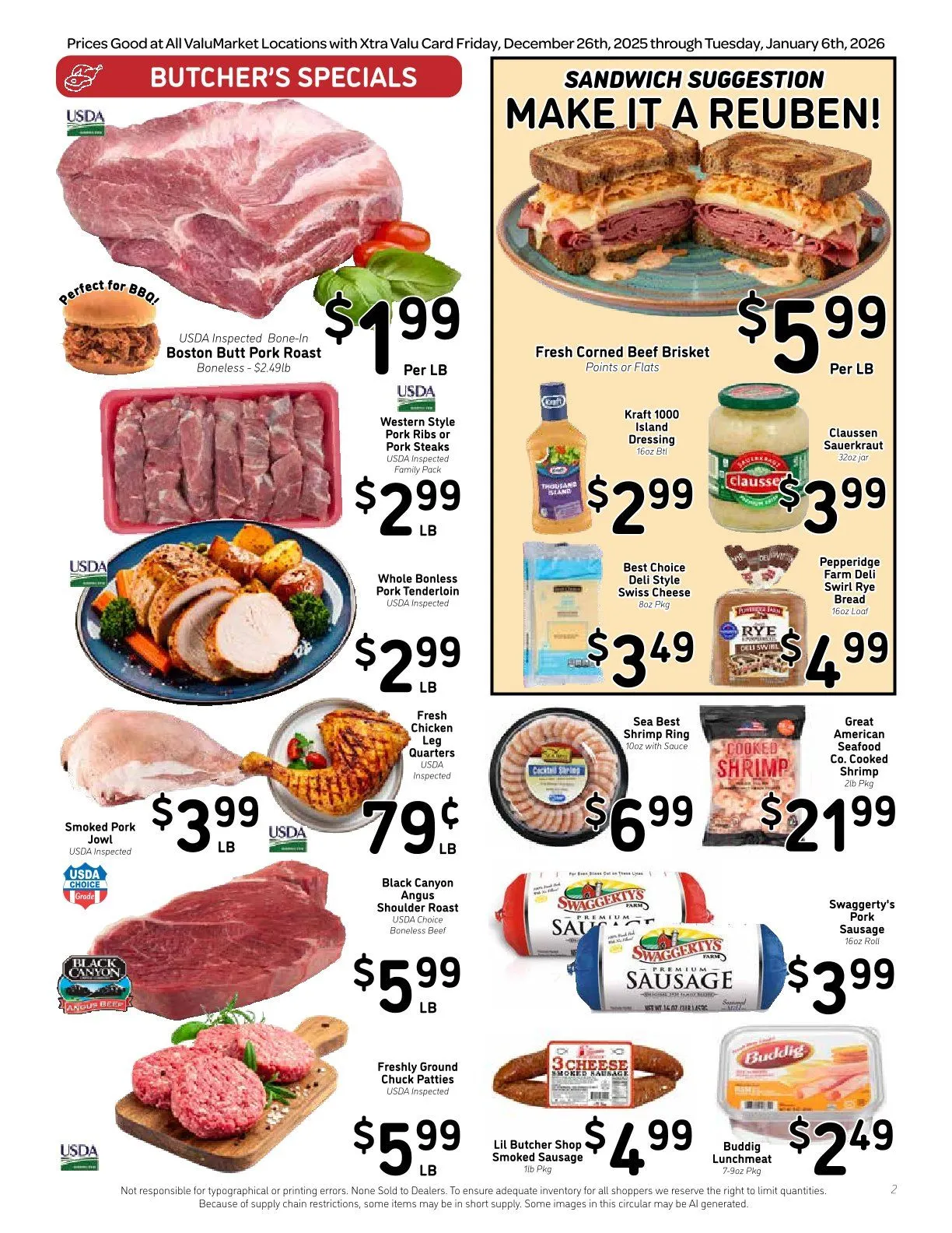 Weekly ad ValuMarket Sales from December 26 to January 6 2026 - Page 2