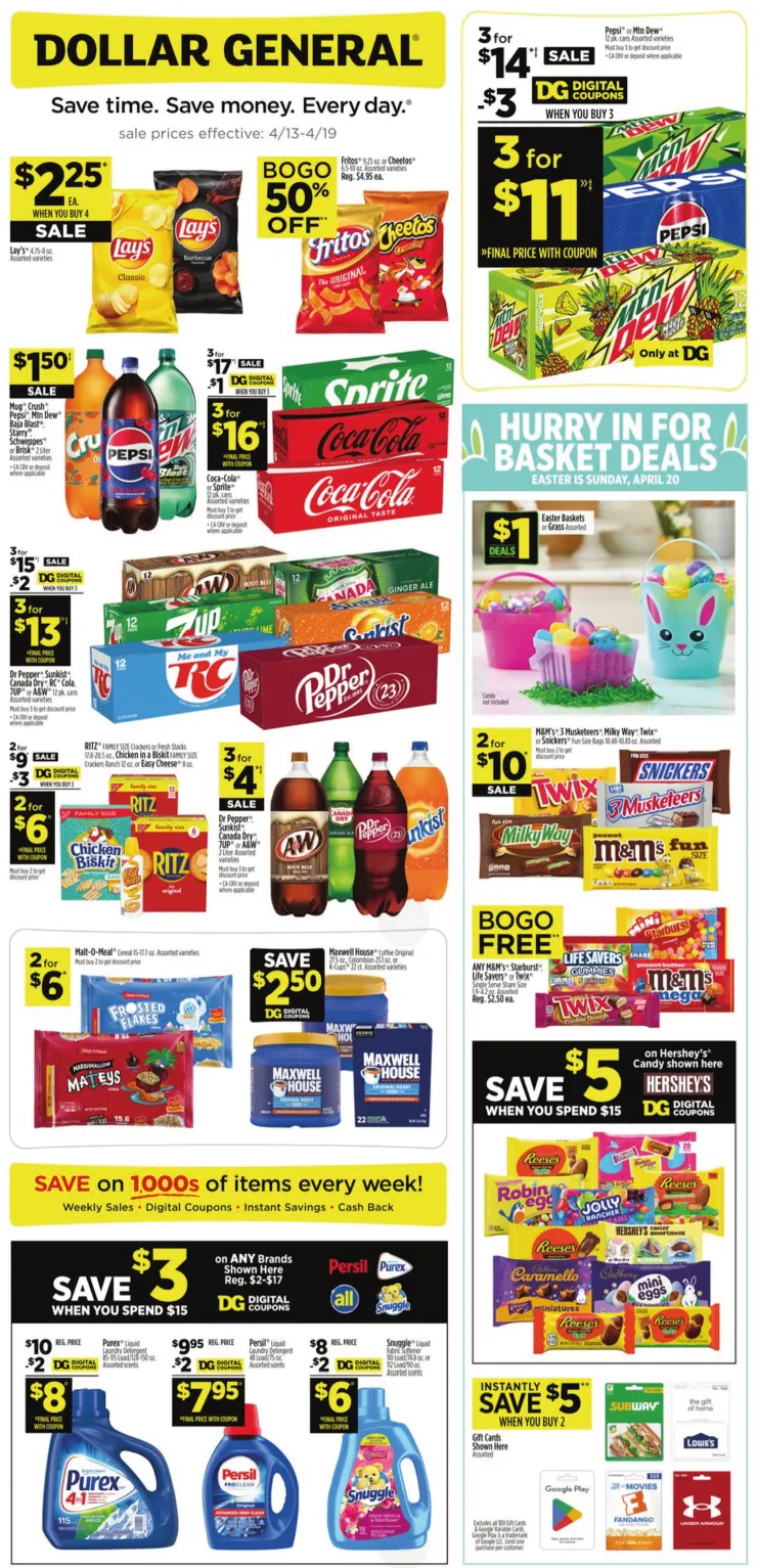 Weekly ad Dollar General Weekly Ad from April 17 to April 21 2025 - Page 1