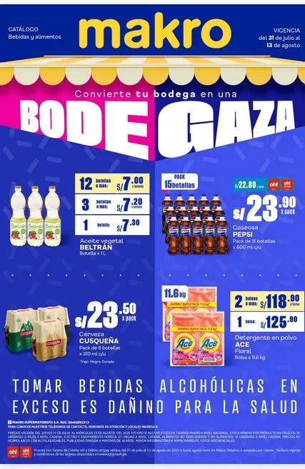 Catalogo de Catálogo Makro 31 de julio al 13 de agosto 2025 - Pag 1