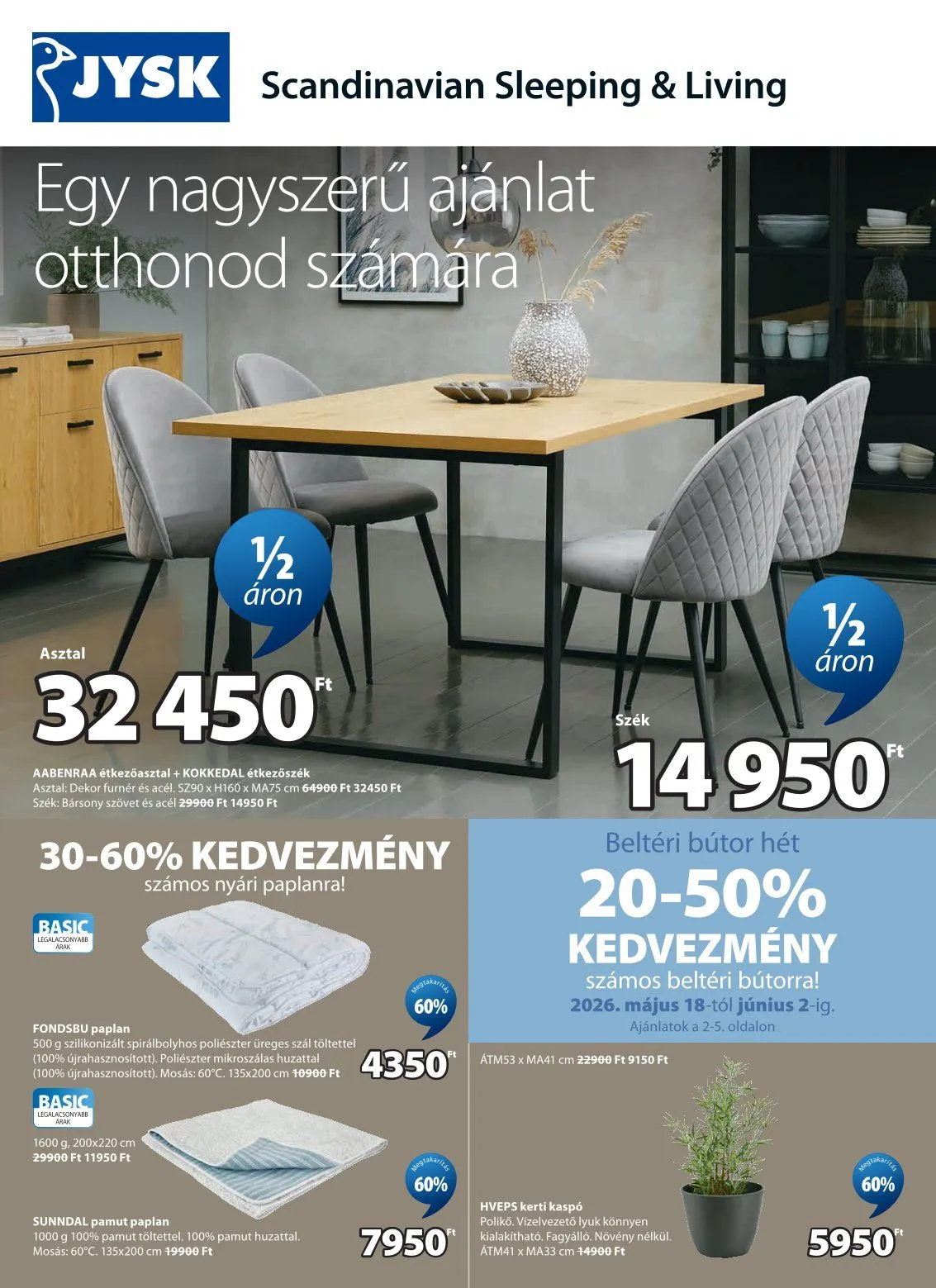 Katalógus JYSK legfrissebb ajánlatai május 26.-tól május 31.-ig 2026. - Oldal 