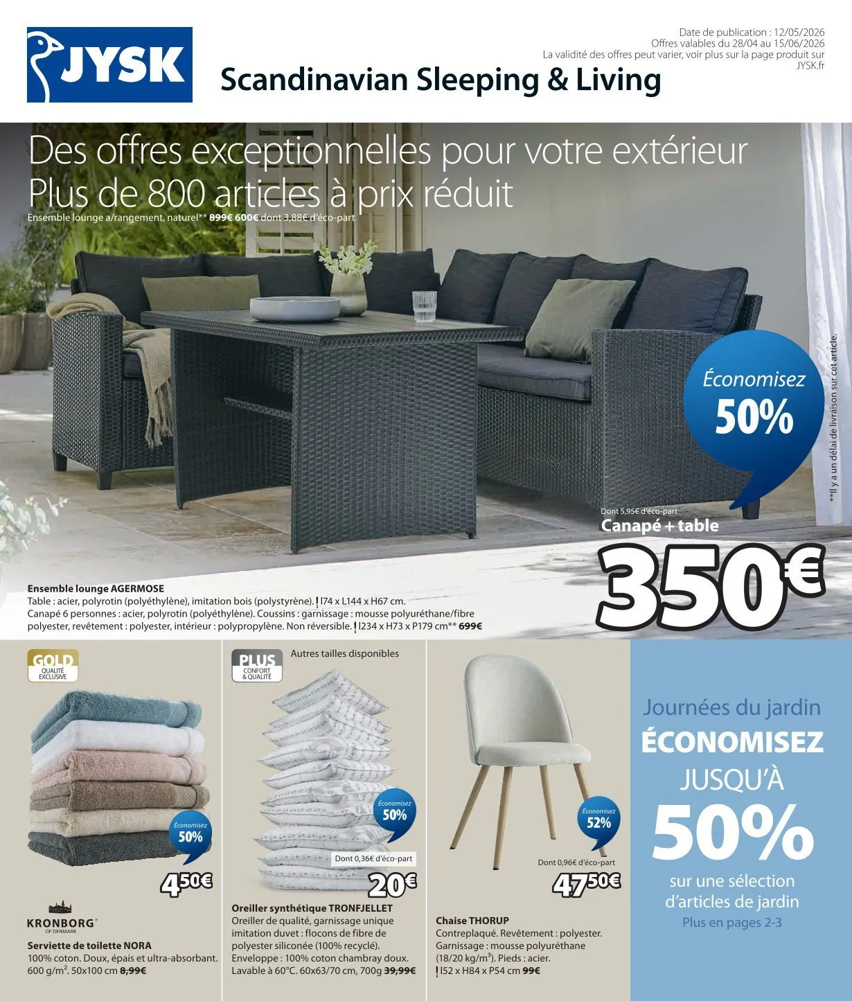 Catalogues JYSK du 28 avril au 15 mai 2026 - Catalogue page 1