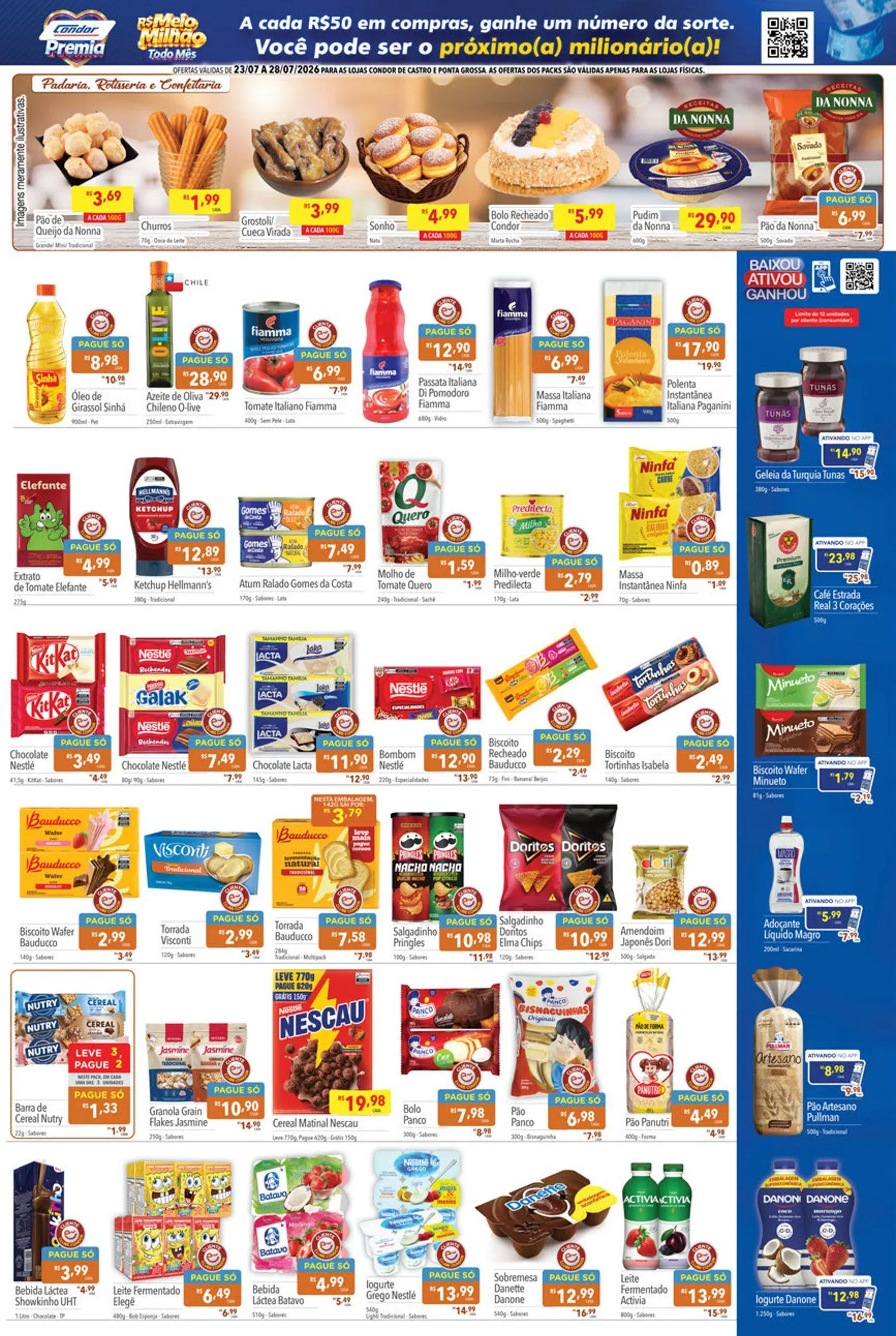 Encarte de Folhetos Supermercados Condor 23 de julho até 28 de julho 2026 - Pagina 2