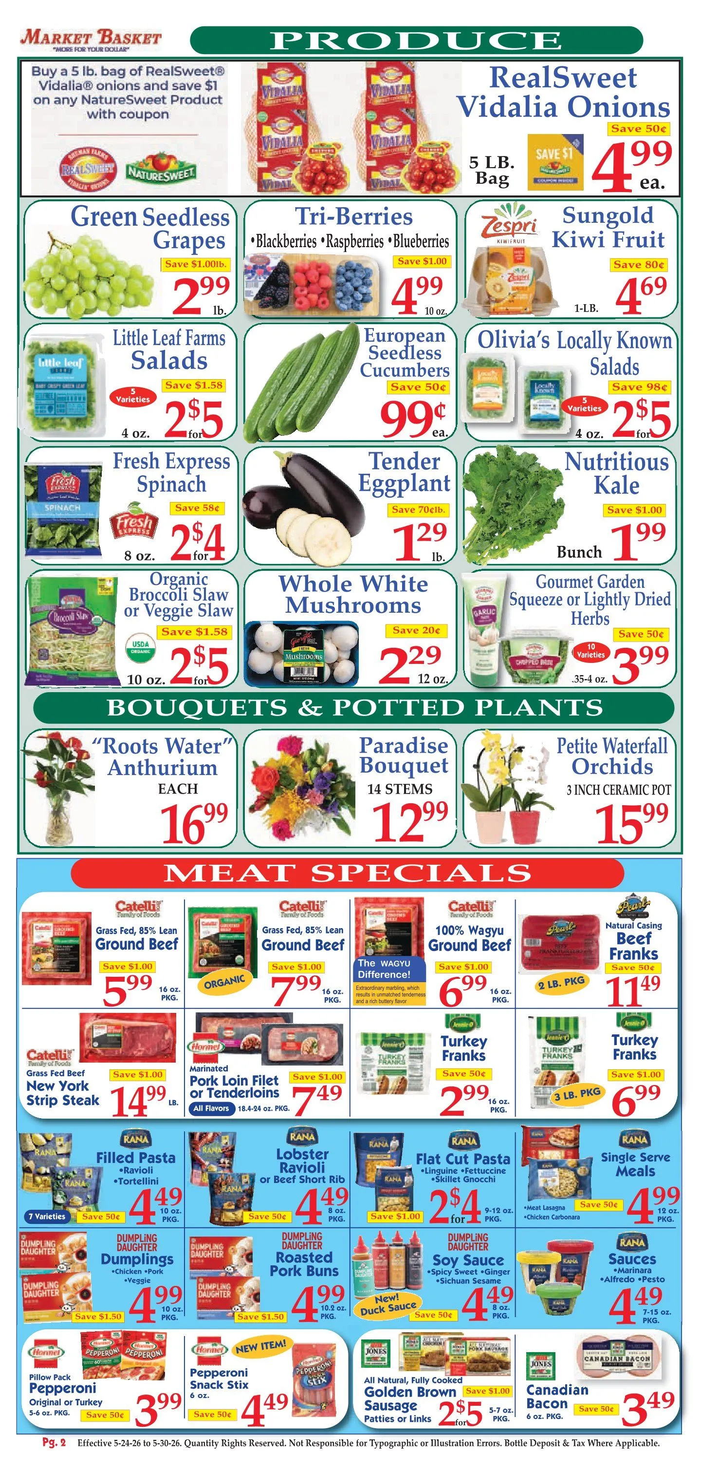 Weekly promotion Market Basket Sales spanning from May 26 to May 31 2026 - Page 2 for Catalogue 365