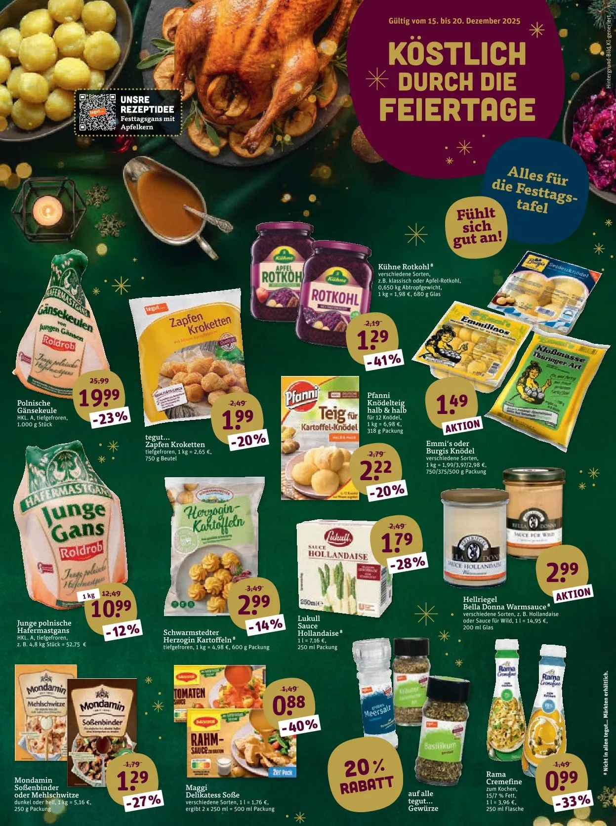 tegut... Sales von 15. Dezember bis 20. Dezember 2025 - Prospekt seite 2