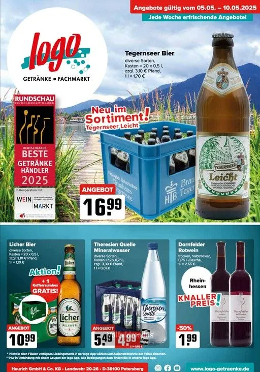 Logo Getränkemarkt Prospekte von 5. Mai bis 10. Mai 2025 - Prospekt seite 1