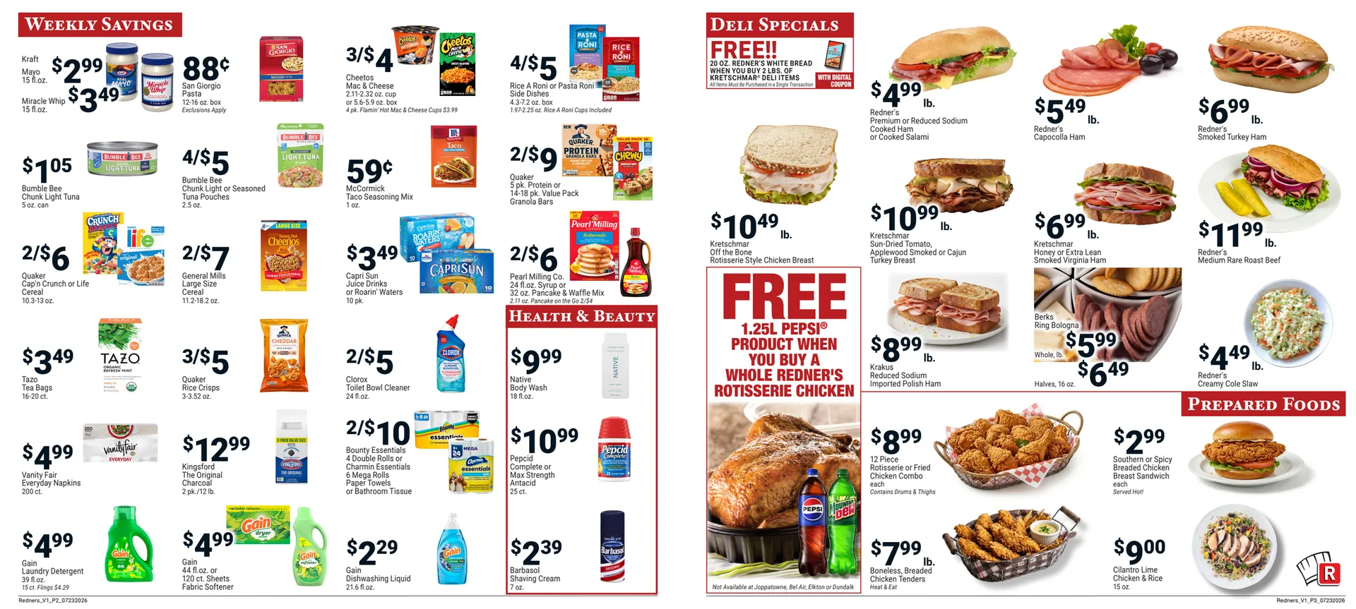 Weekly promotion Redner's Market Sales spanning from July 23 to July 29 2026 - Page 2 for Catalogue 365