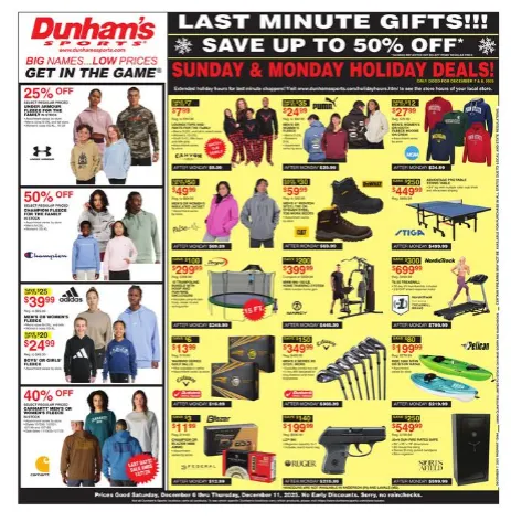 Dunham's Sports Sales - December 6 December 11 2025
