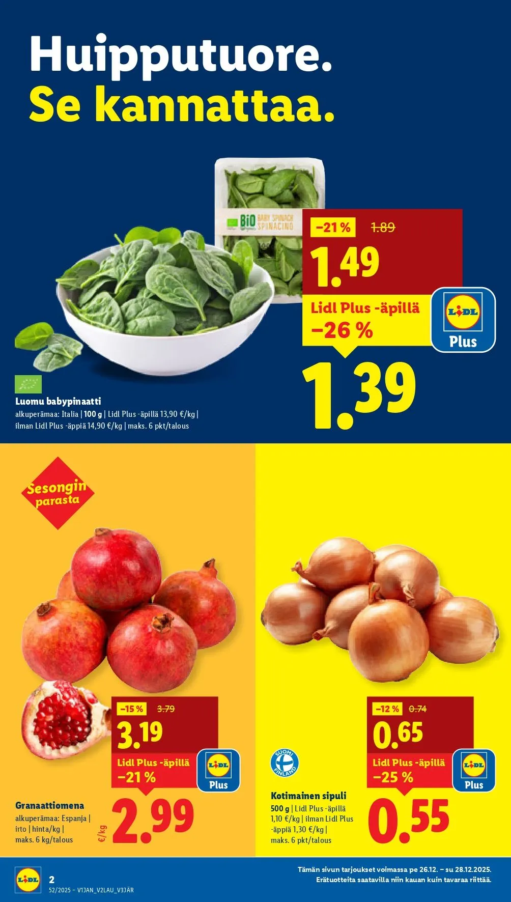Kaupan Lidl tarjoukset voimassa alkaen 26. joulukuuta - 28. joulukuuta 2025 - Tarjouslehti sivu 2