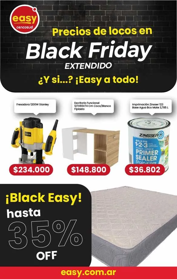 Ofertas de Easy Black Friday extendido 3 de diciembre al 7 de diciembre 2024 - Página 1 del catálogo
