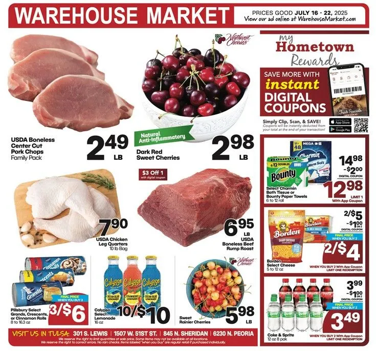 Weekly ad Warehouse Market Sales from July 16 to July 22 2025 - Page 1