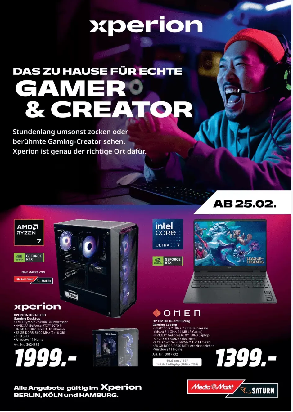 MediaMarkt Prospekt von 25. Februar bis 3. März 2026 - Prospekt seite 1