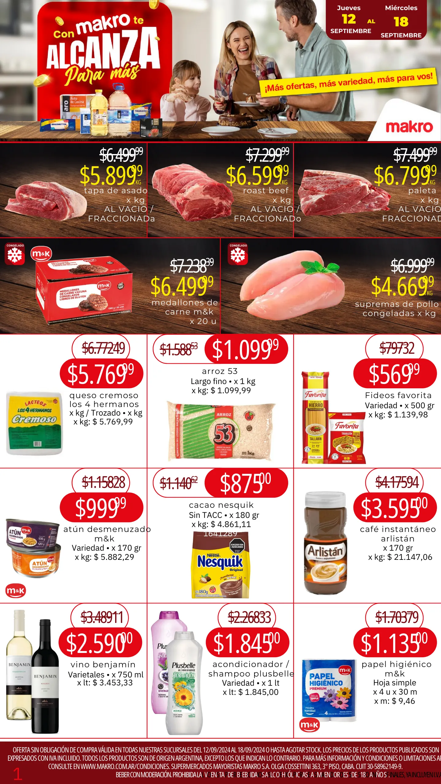 Ofertas de Catálogo: Makro 12 de septiembre al 18 de septiembre 2024 - Página 1 del catálogo