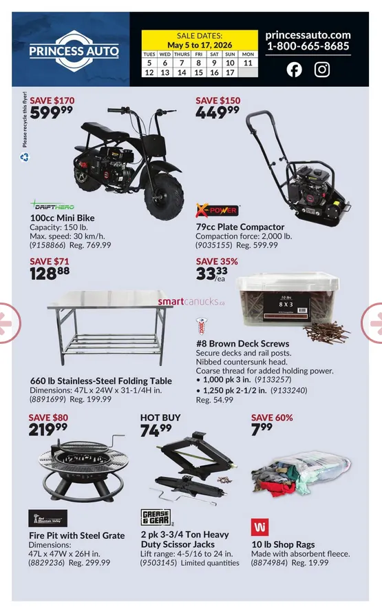 Princess Auto Sales from May 5 to May 17 2026 - flyer page 2