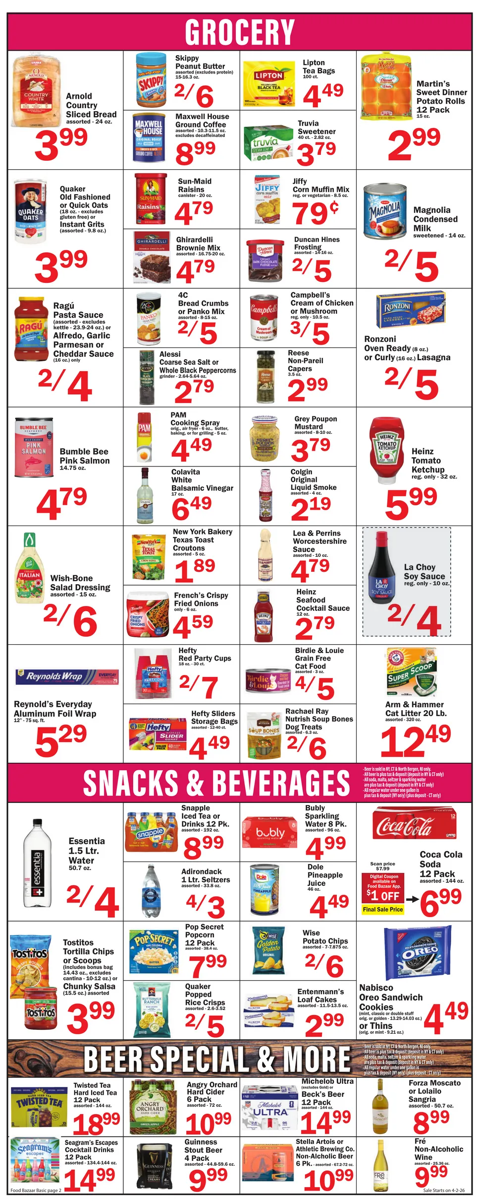 Weekly promotion Food Bazaar Sales spanning from April 2 to April 8 2026 - Page 2 for Catalogue 365