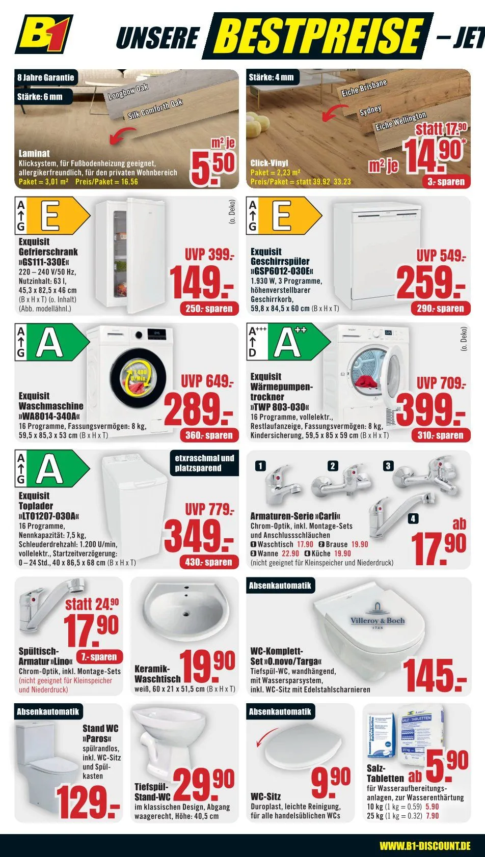 B1 Discount Baumarkt Prospekte von 30. August bis 9. September 2025 - Prospekt seite 2