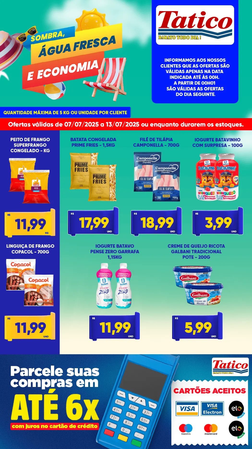 Encarte de Folhetos Tatico 7 de julho até 13 de julho 2025 - Pagina 1