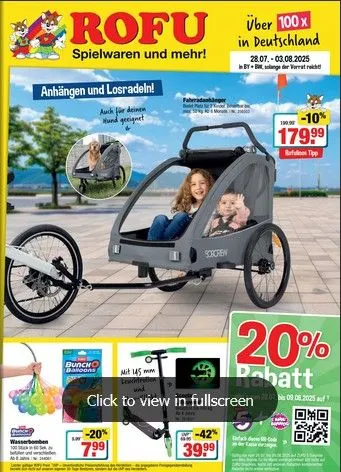 ROFU Kinderland Prospekt von 26. Juli bis 2. August 2025 - Prospekt seite