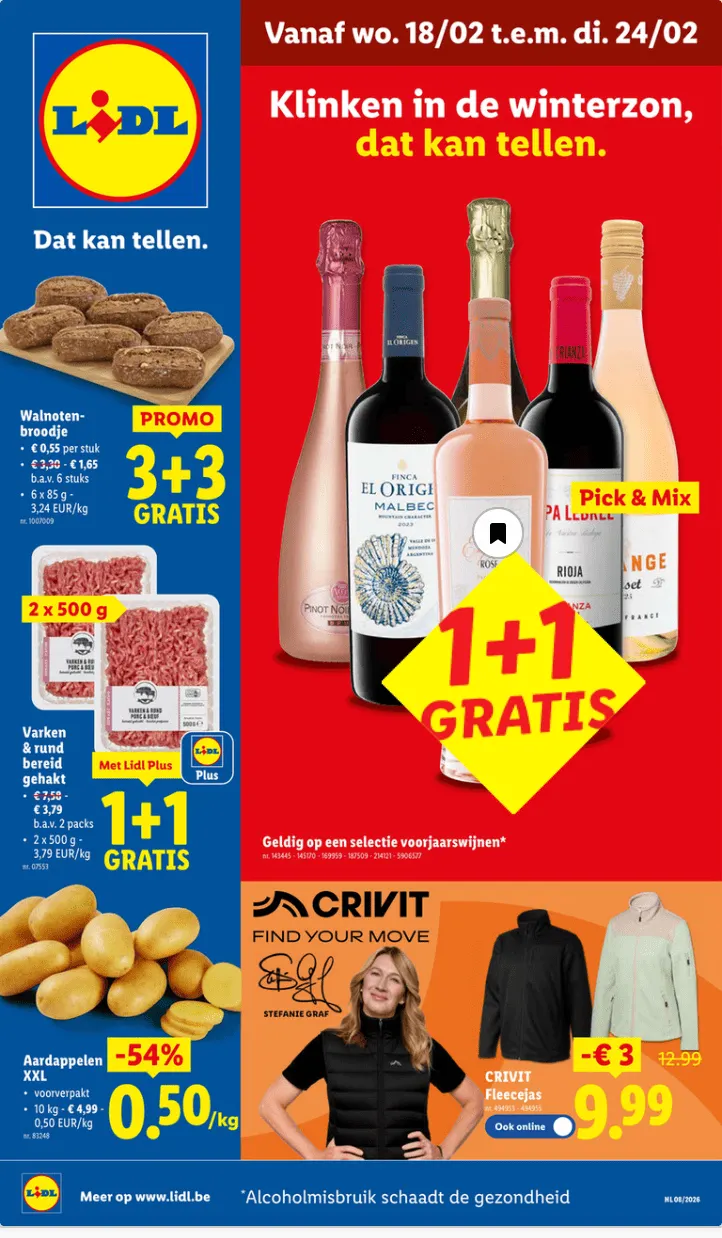 Folder van 18 februari tot 24 februari 2026 - folder pagina 1