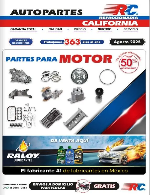 Catálogo de Refaccionaria California catálogos y ofertas del mes 1 de agosto al 1 de septiembre 2025 - Pagina 