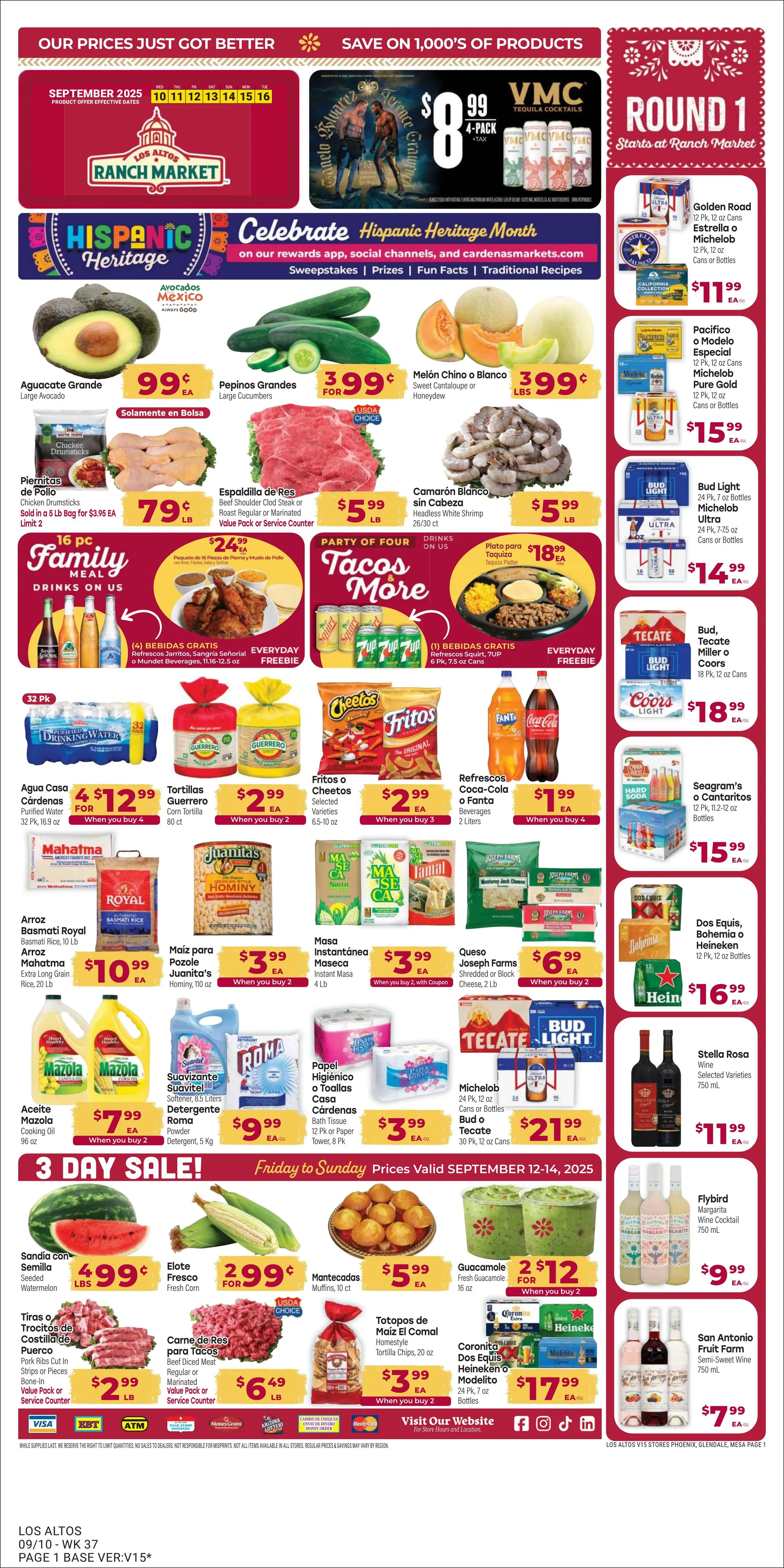 Weekly ad Los Altos Ranch Market Sales from September 10 to September 16 2025 - Page 1
