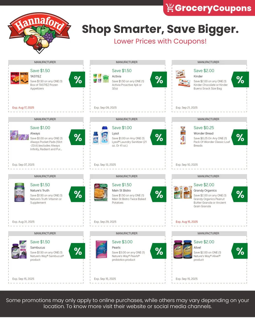 Weekly ad Hannaford coupons from August 5 to September 29 2025 - Page 