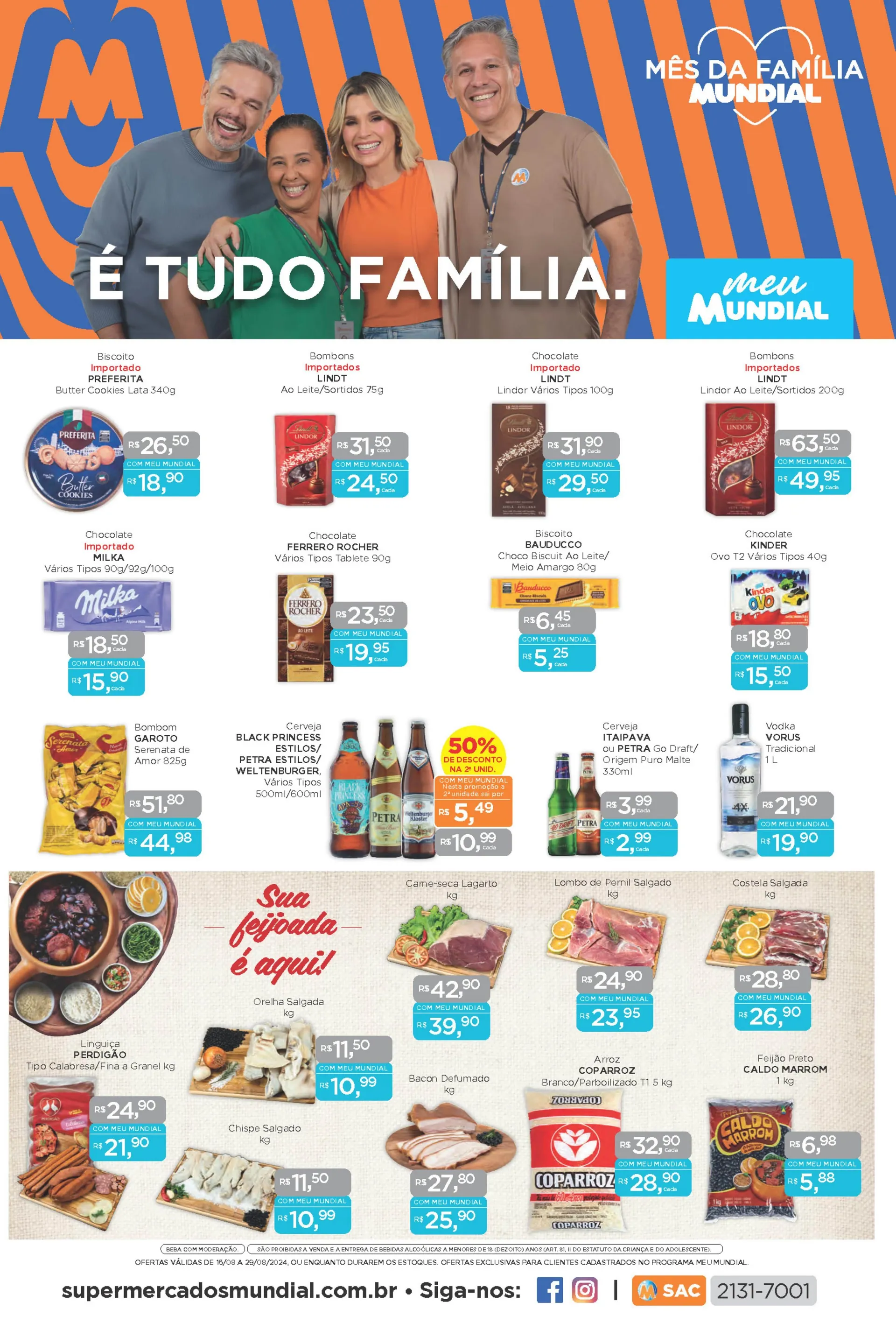 Encarte de Ofertas Supermercados Mundial 16 de agosto até 29 de agosto 2024 - Pagina 1