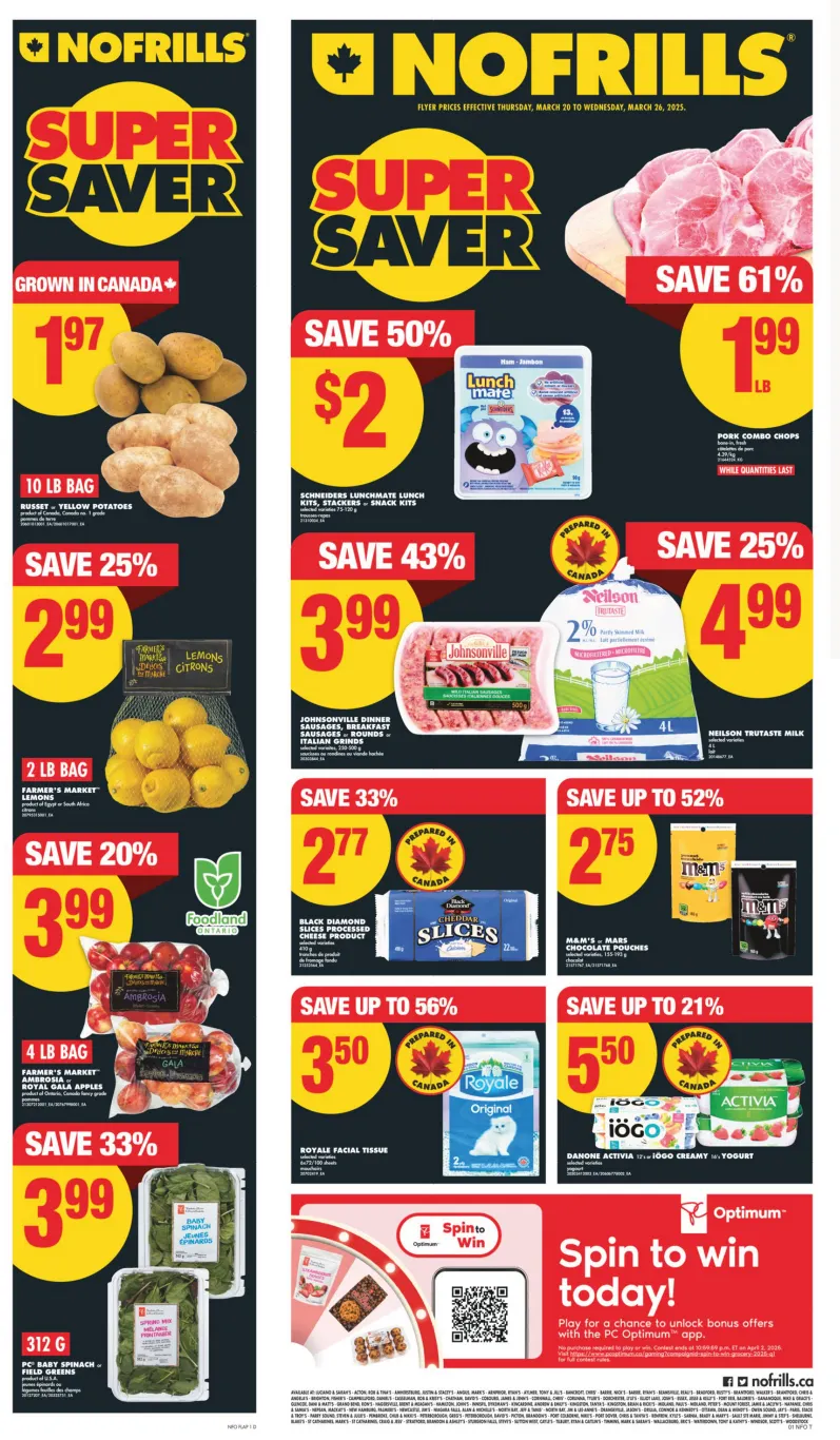No Frills Weekly Ad from March 19 to March 26 2025 - flyer page 1
