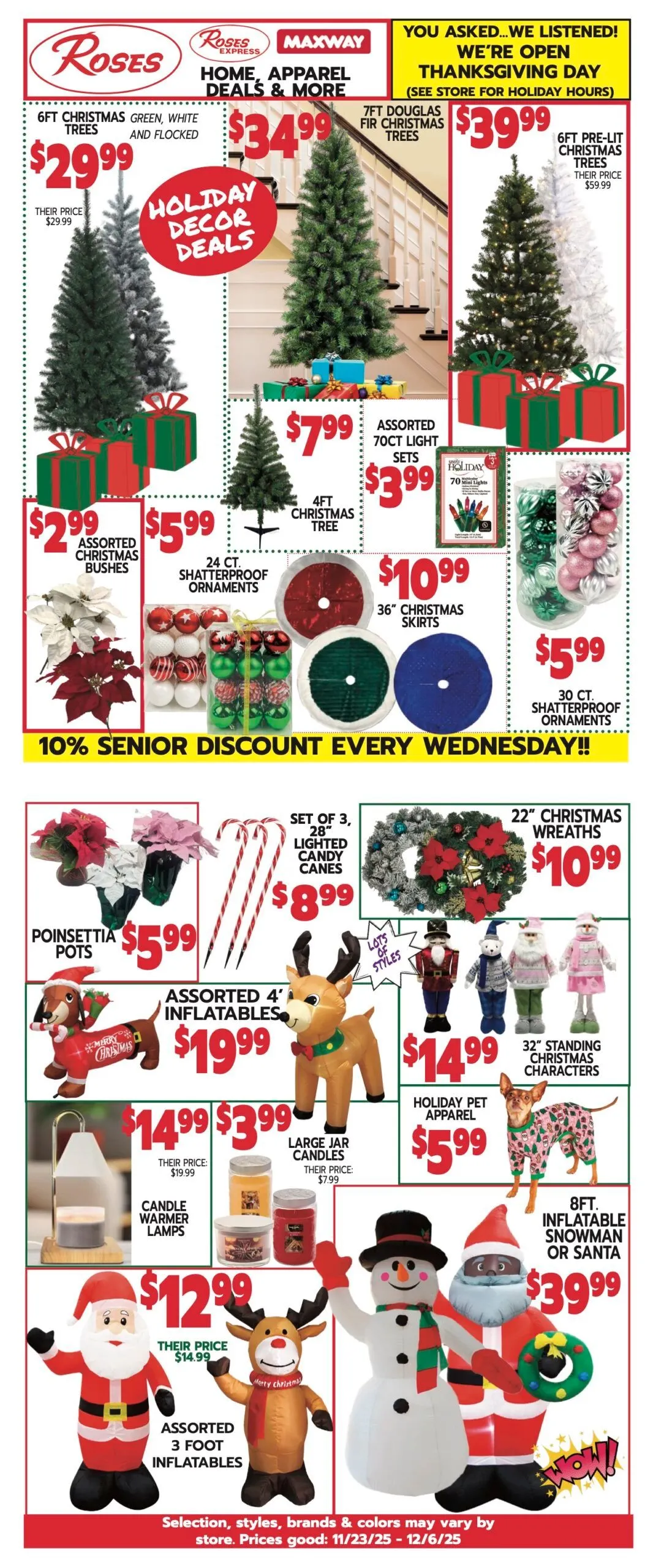 Weekly ad Roses Discount Store Sales from December 9 to December 11 2025 - Page 1