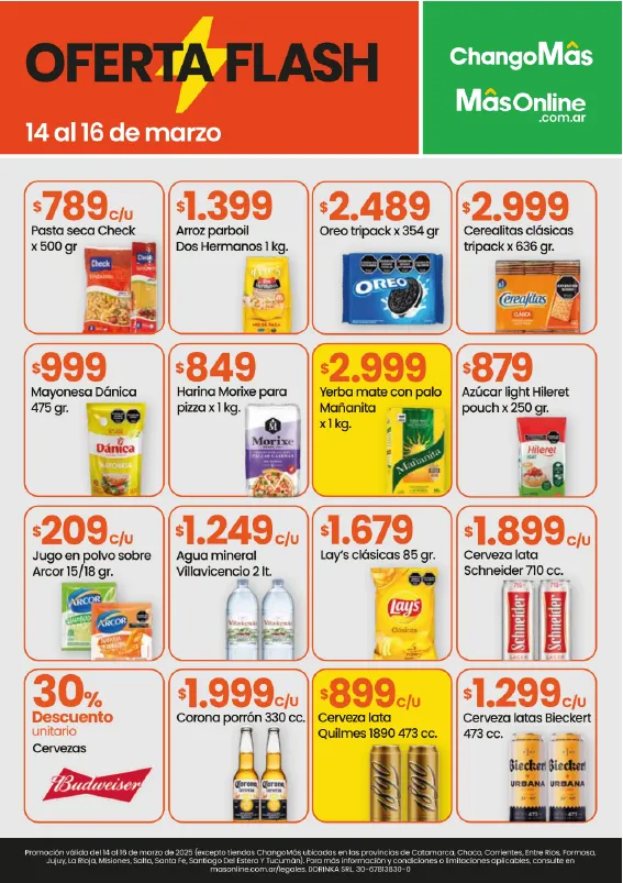 Ofertas de ChangoMas Oferta Flash 14 de marzo al 16 de marzo 2025 - Página 1 del catálogo