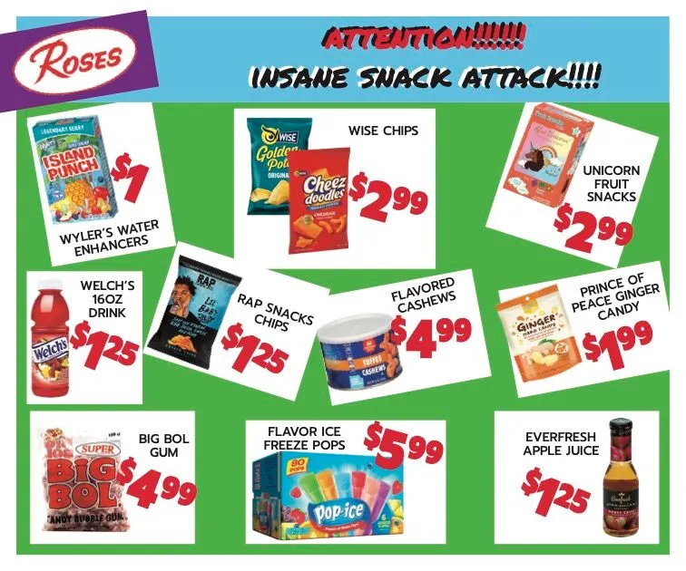 Weekly ad Roses Discount Store Deals from May 20 to June 2 2025 - Page 