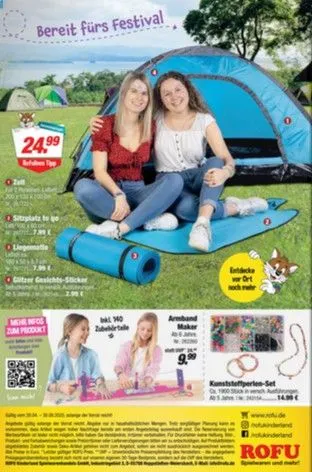 ROFU Kinderland Prospekte von 27. April bis 30. August 2025 - Prospekt seite 20
