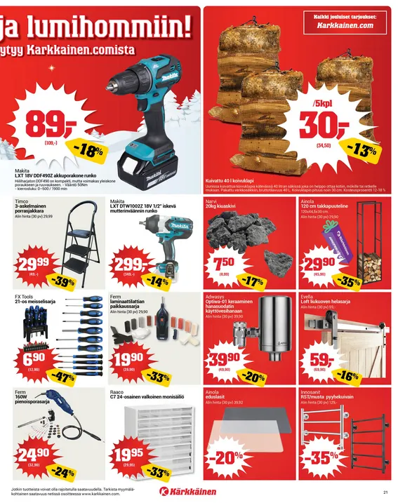 Kaupan Kärkkäinen voimassa alkaen 17. joulukuuta - 23. joulukuuta 2025 - Tarjouslehti sivu 21