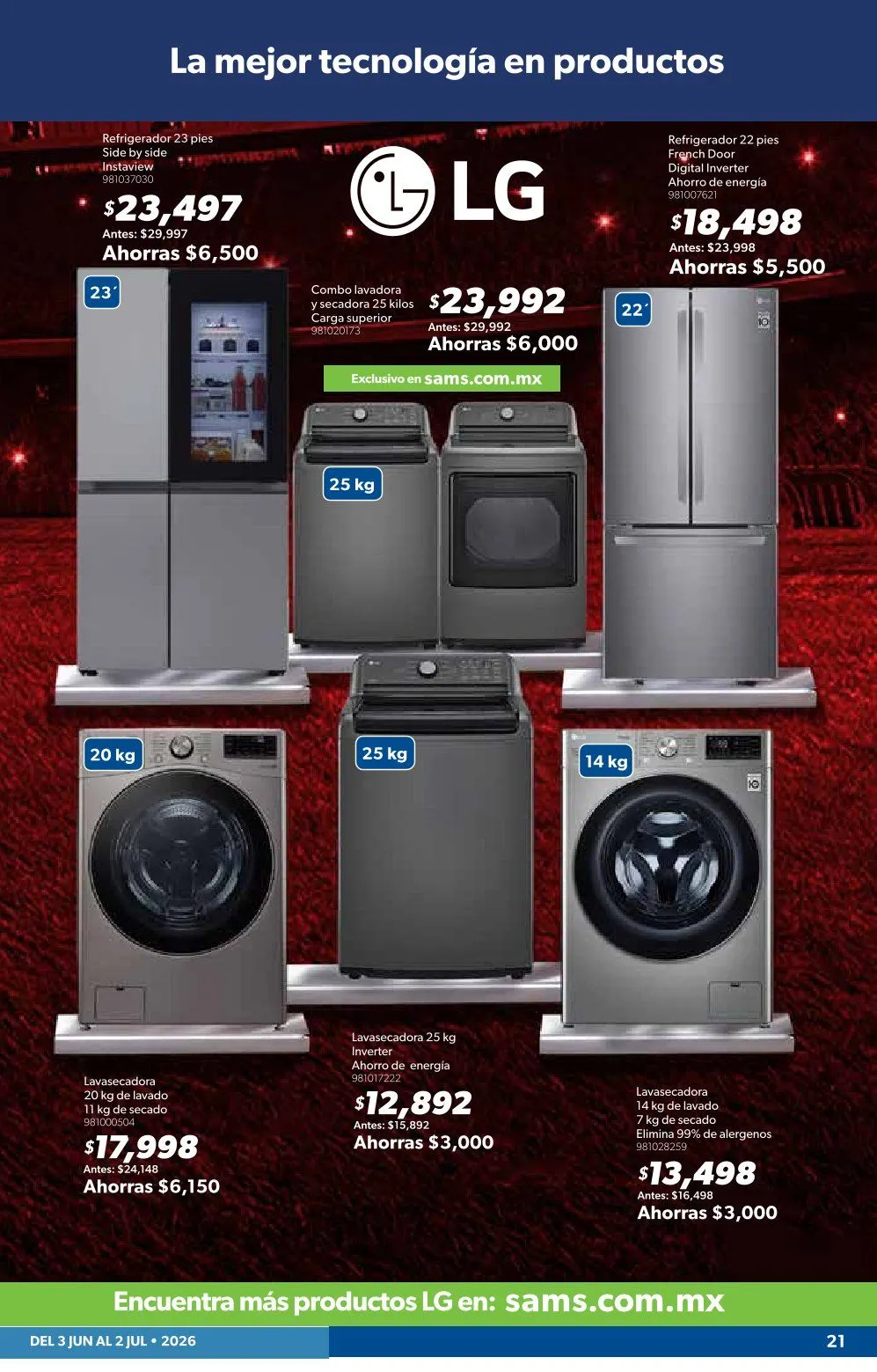 Catálogo de Sam's Club Ofertas 3 de junio al 2 de julio 2026 - Pagina 21
