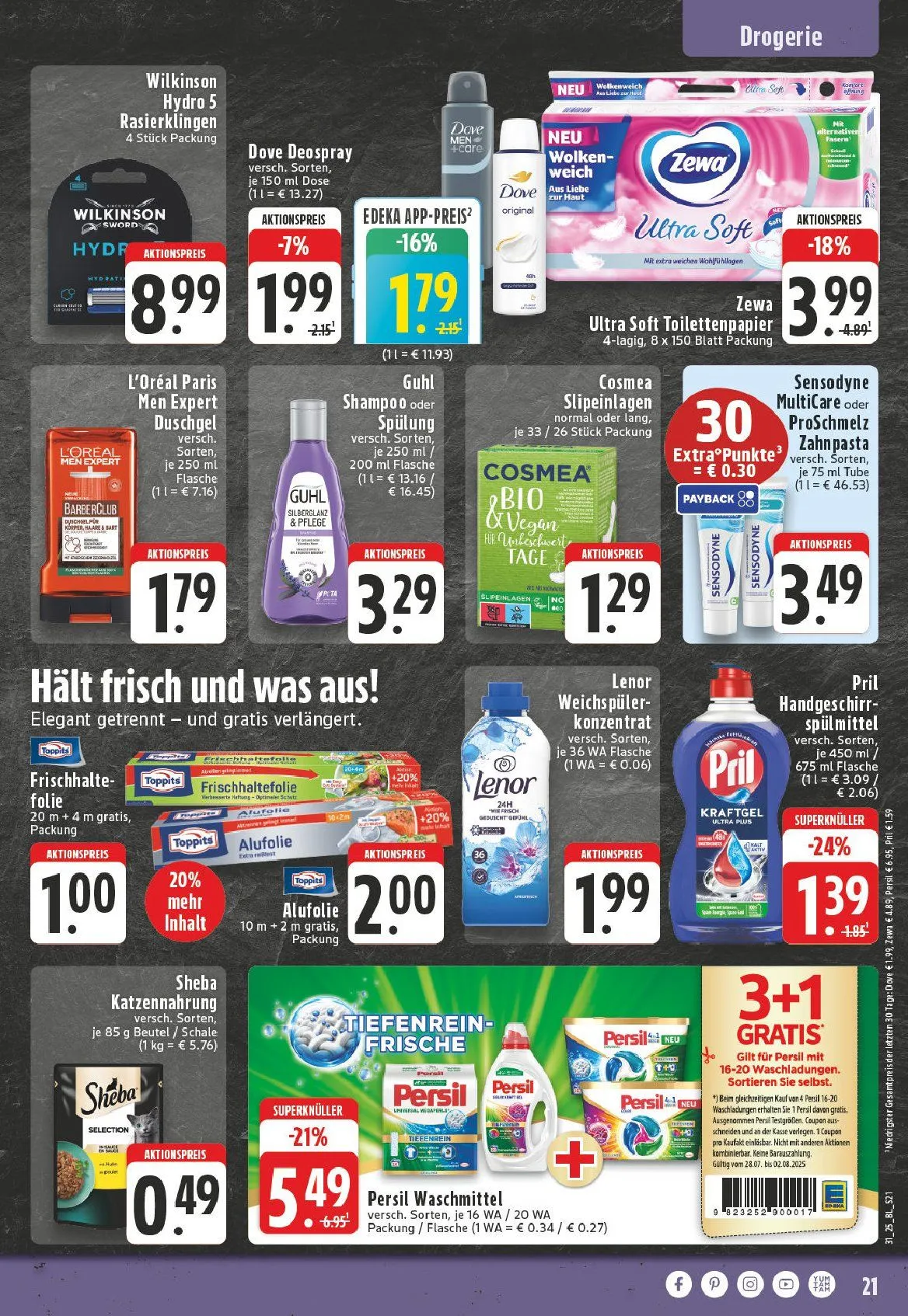 Edeka Prospekte von 28. Juli bis 2. August 2025 - Prospekt seite 21