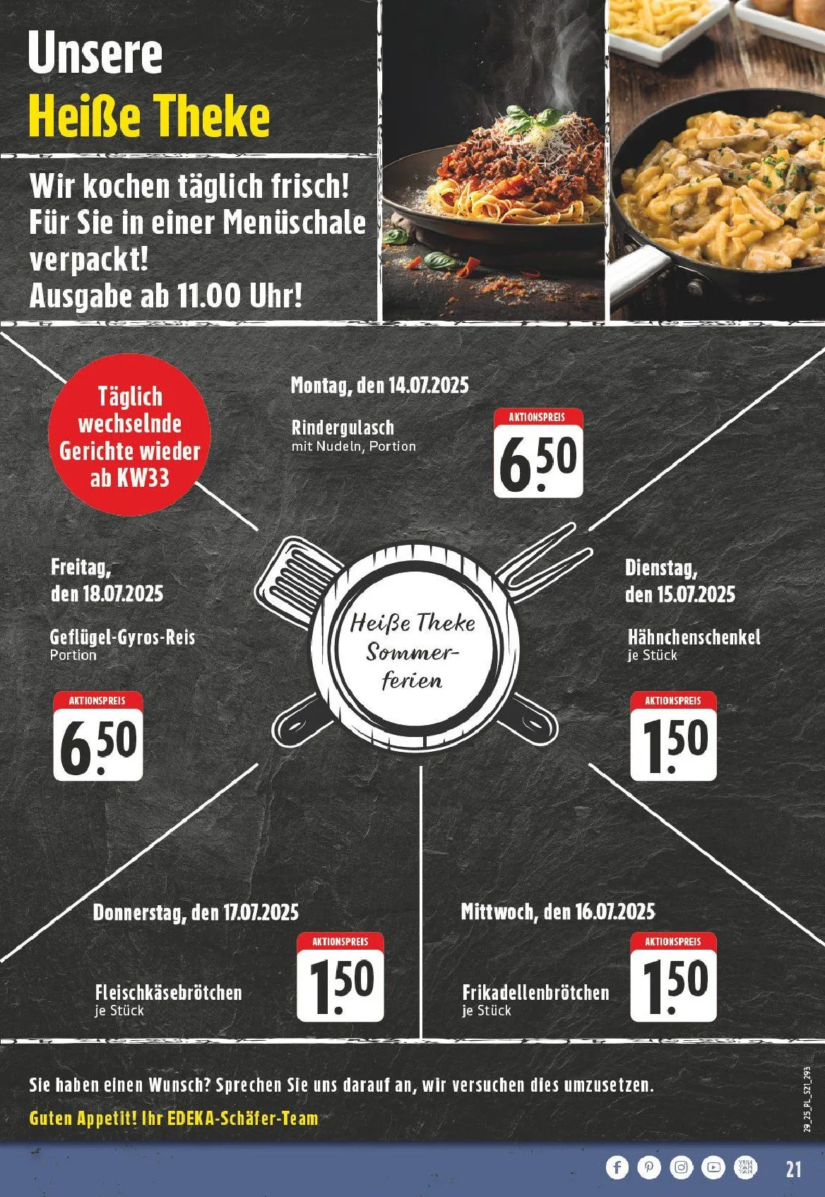 Edeka Prospekte - Aktuelle Angebote von 13. Juli bis 18. Juli 2025 - Prospekt seite 21