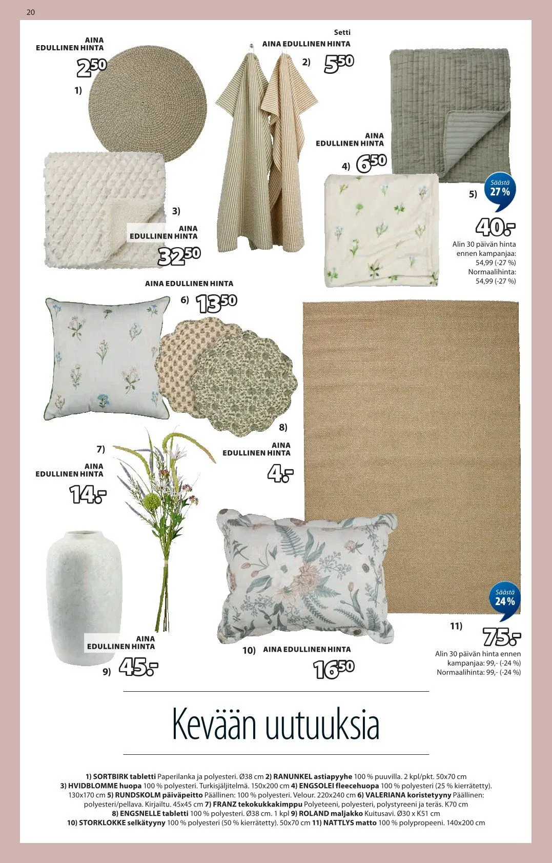 Tarjoukset JYSK voimassa alkaen 12. maaliskuuta - 8. huhtikuuta 2026 - Tarjouslehti sivu 21