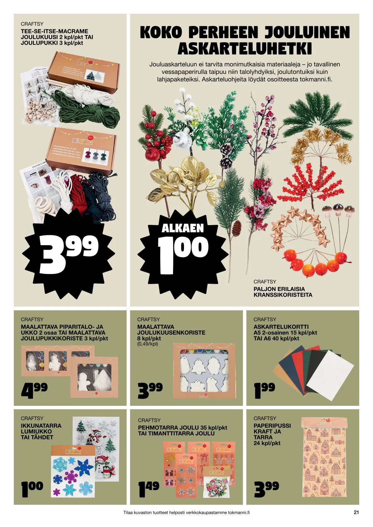  Tokmanni Tarjoukset voimassa alkaen 28. marraskuuta - 24. joulukuuta 2025 - Tarjouslehti sivu 21