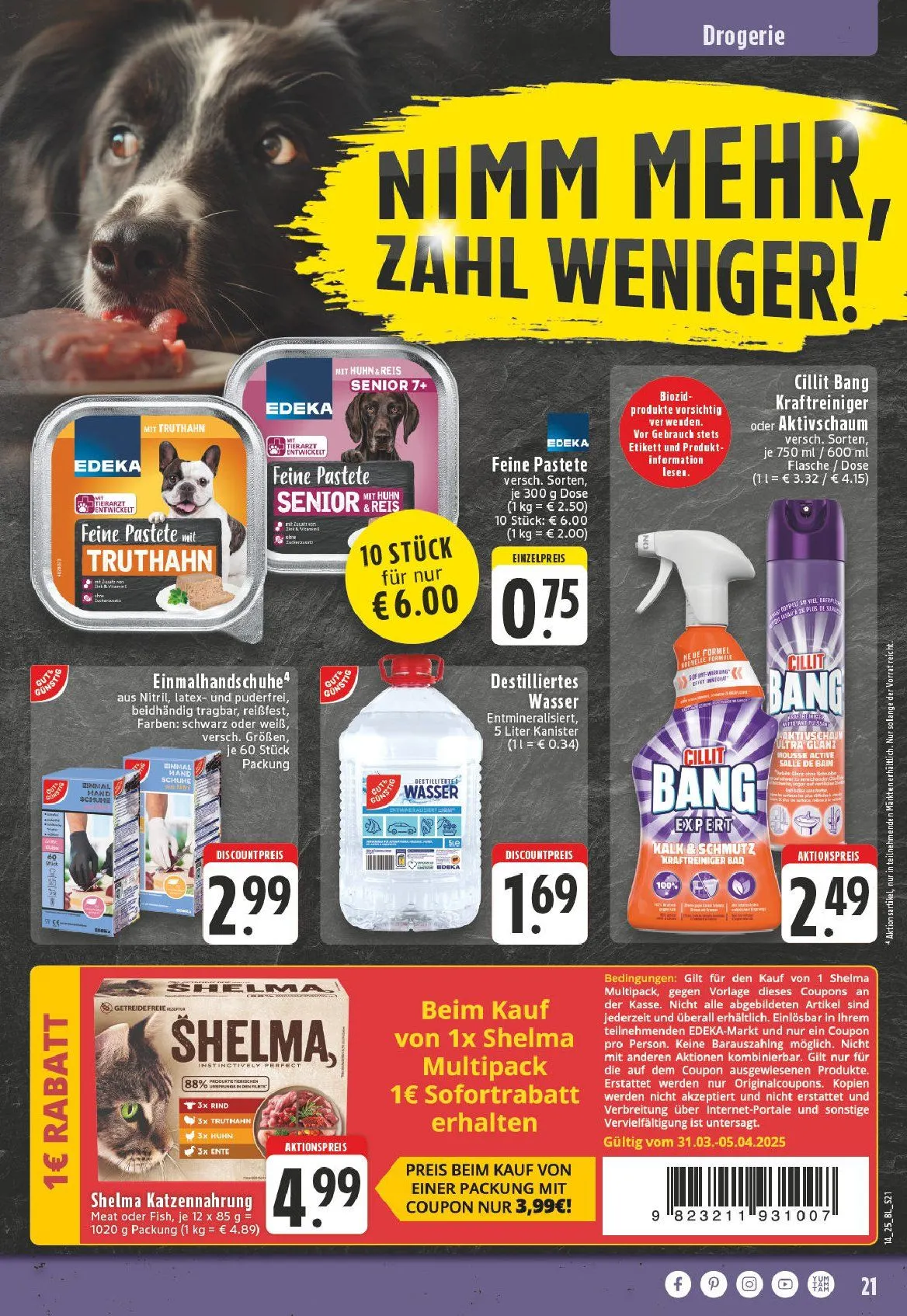 Edeka Prospekt von 31. März bis 5. April 2025 - Prospekt seite 21