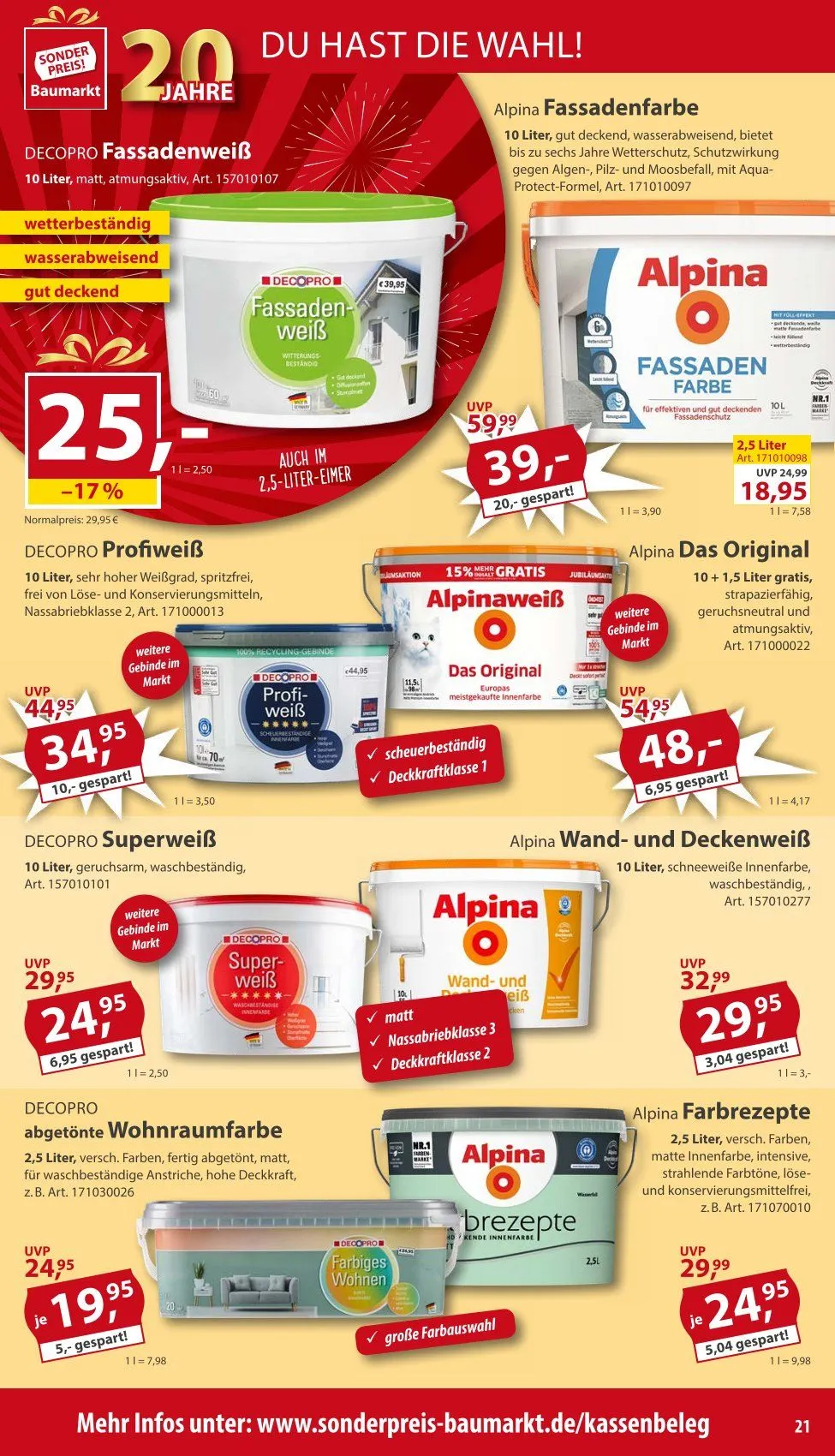 Sonderpreis-Baumarkt Angebote von 19. April bis 25. April 2025 - Prospekt seite 21